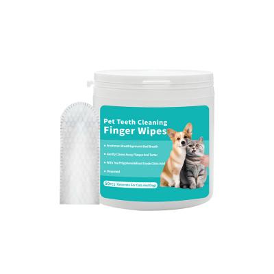 50 Pcs Dental Care Finger Wipes For Dogs And Cats Removes tooth stains Disposable Gentle Cleaning & Gum Care Pet Wipes